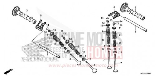 ALBERO A CAMME/VALVOLA CB500FF di 2015